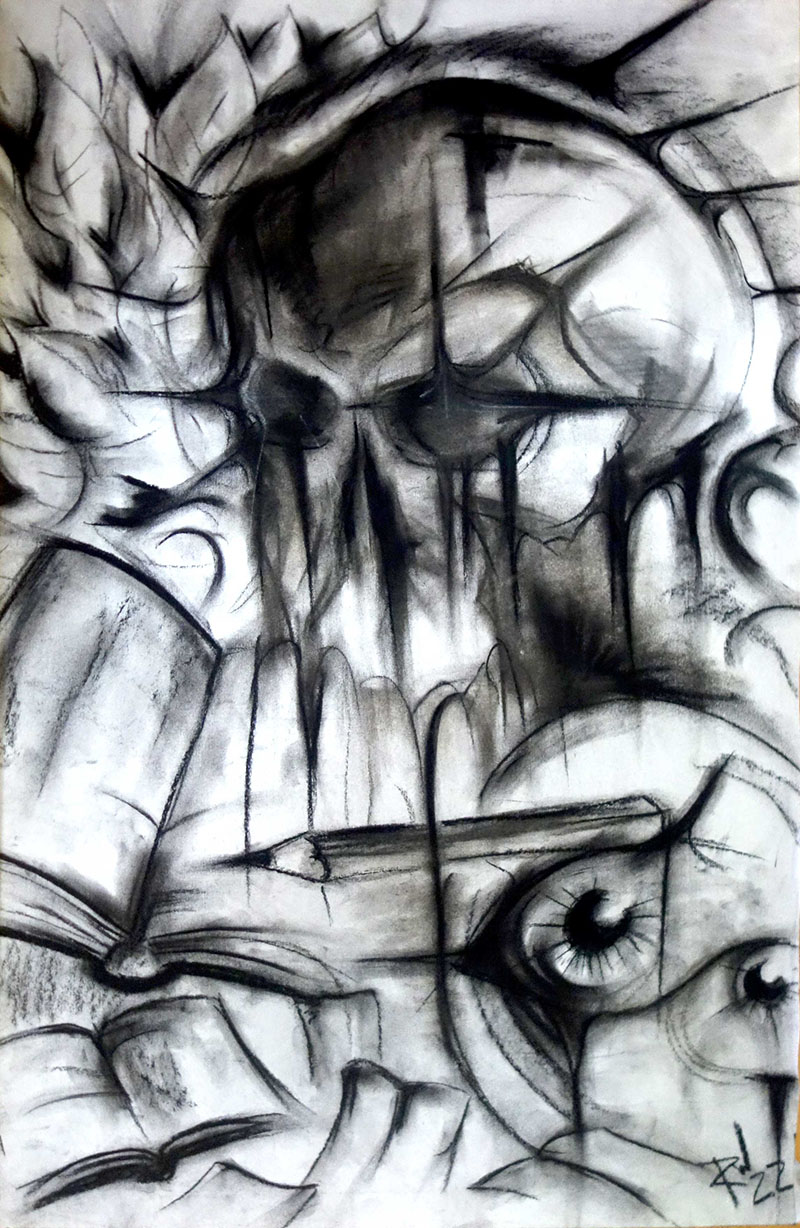 kreidezeichnung_01 gaulkunst - kreidezeichnung auf papier