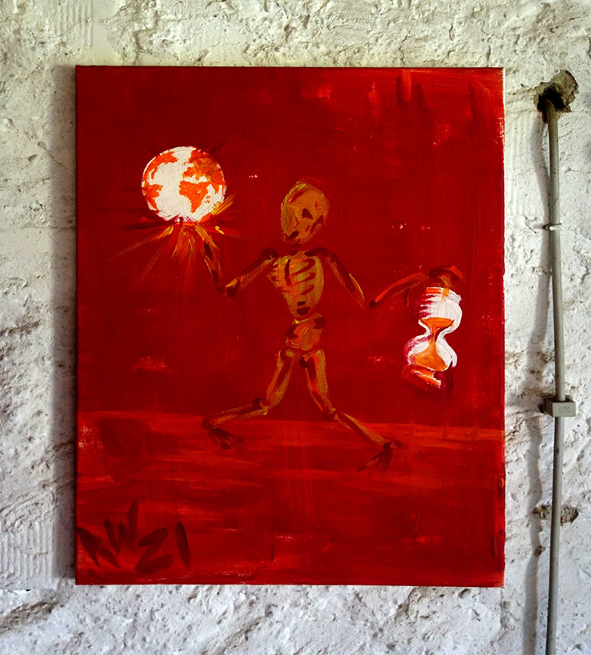 skelett_acryl-auf-leinwand gaulkunst - acryl auf leinwand