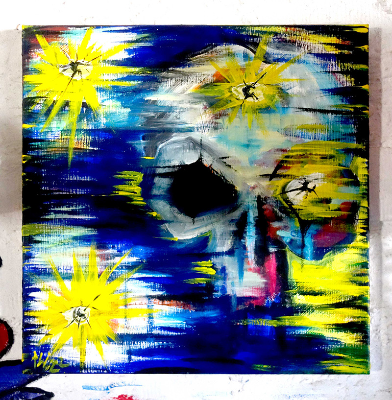 totenkopf_acryl-auf-leinwand_01 gaulkunst - acryl auf leinwand