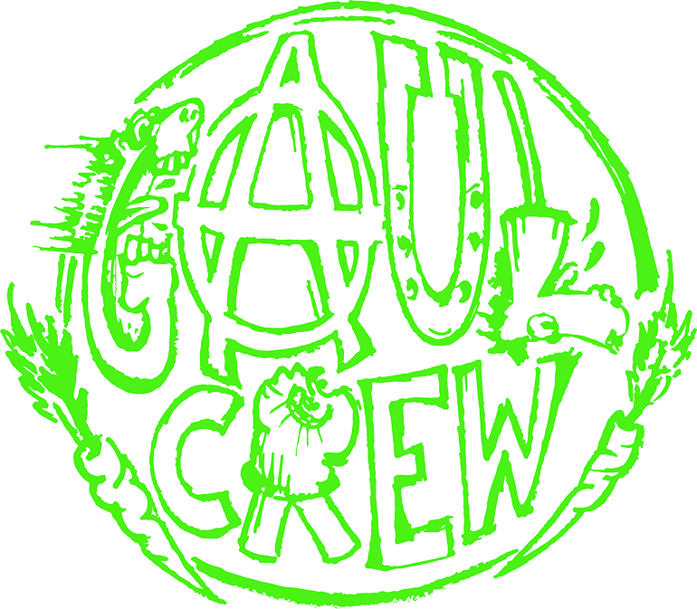 Gaulcrew-Logo in Neongrün
