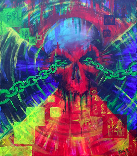 acryl_auf_leinwand_glaeserner-schaedel